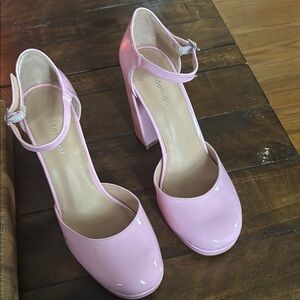 Madden Girl Pink Ankle-Strap Heels